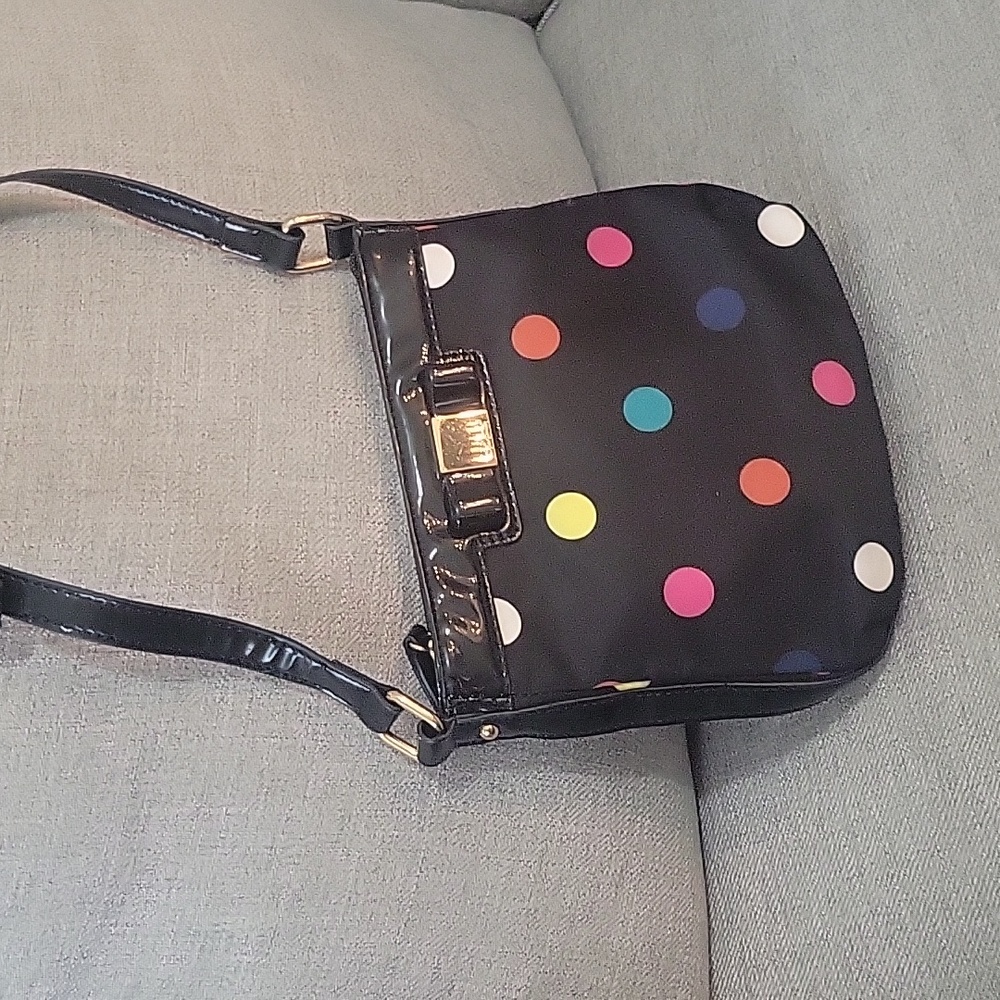 Mutlicolored polka dot purse